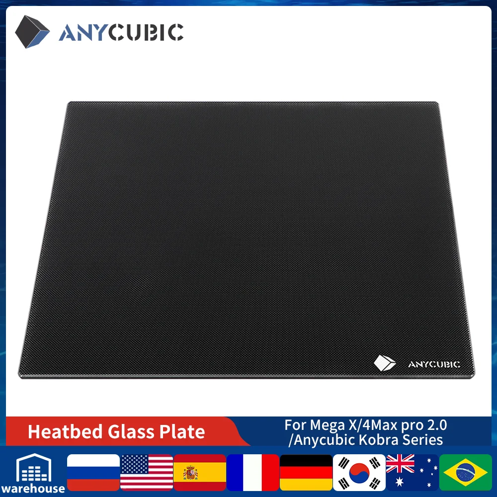 ANYCUBIC 3D 프린터 부품, 3D 프린터 플랫폼, 가열 베드 유리 플레이트, 메가 X 코브라 플러스 4Max Pro 2.0 코브라 맥스 임프레오라 3D