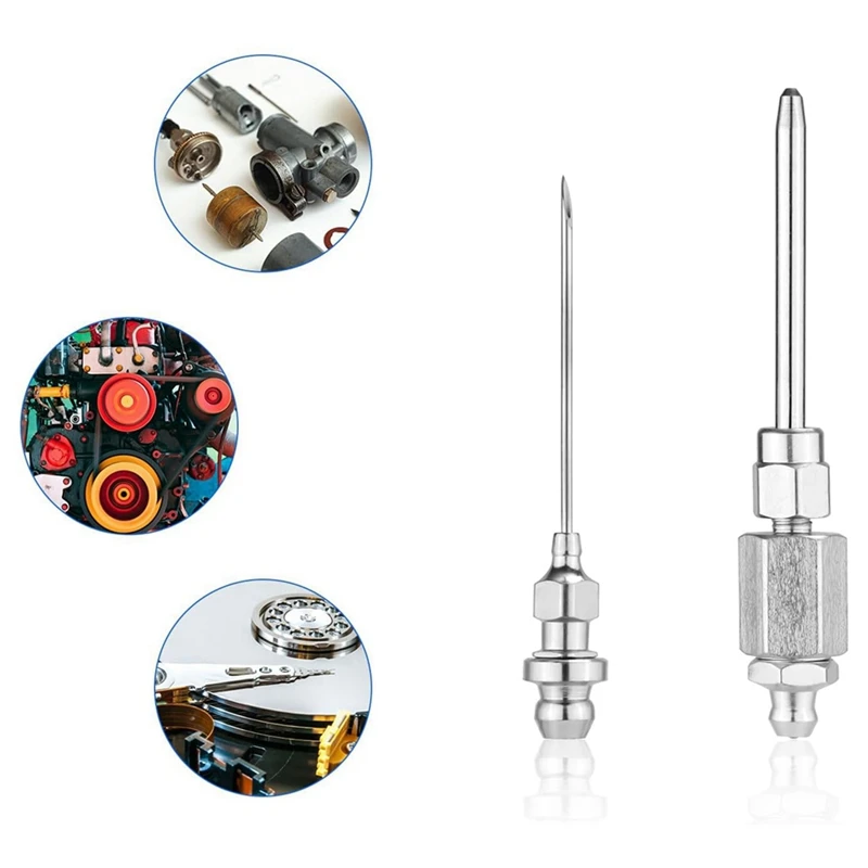 Grease Needle Nozzle, Bearing Grease Injector Needle With NPT Threaded Narrow Needle Adapter Grease Tip Fitting Tool