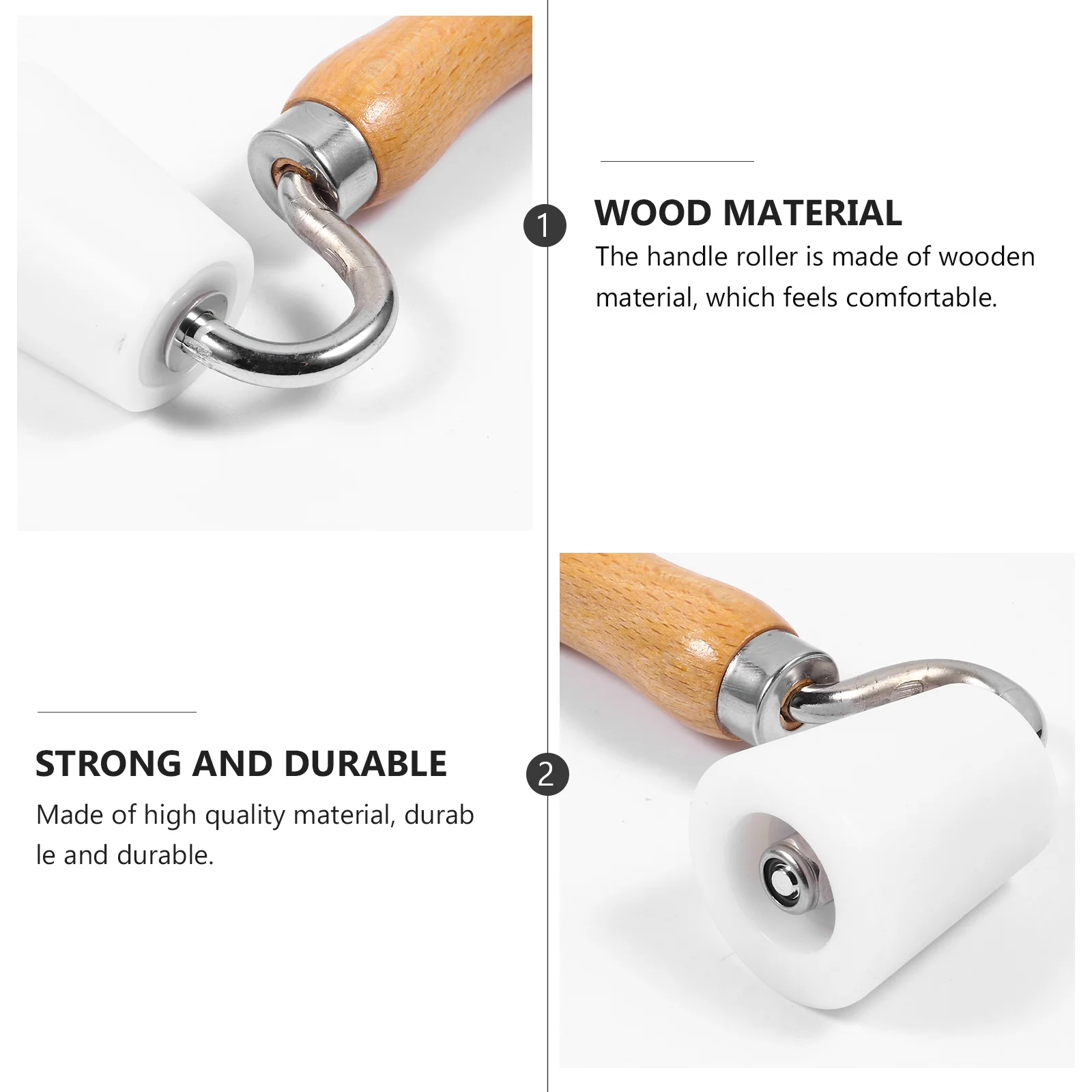 

Ролик для обоев, деревянная ручка, прижимное колесо для швов, строительный инструмент, плоский валик для виниловой пленки, ткань, утолщенные обои