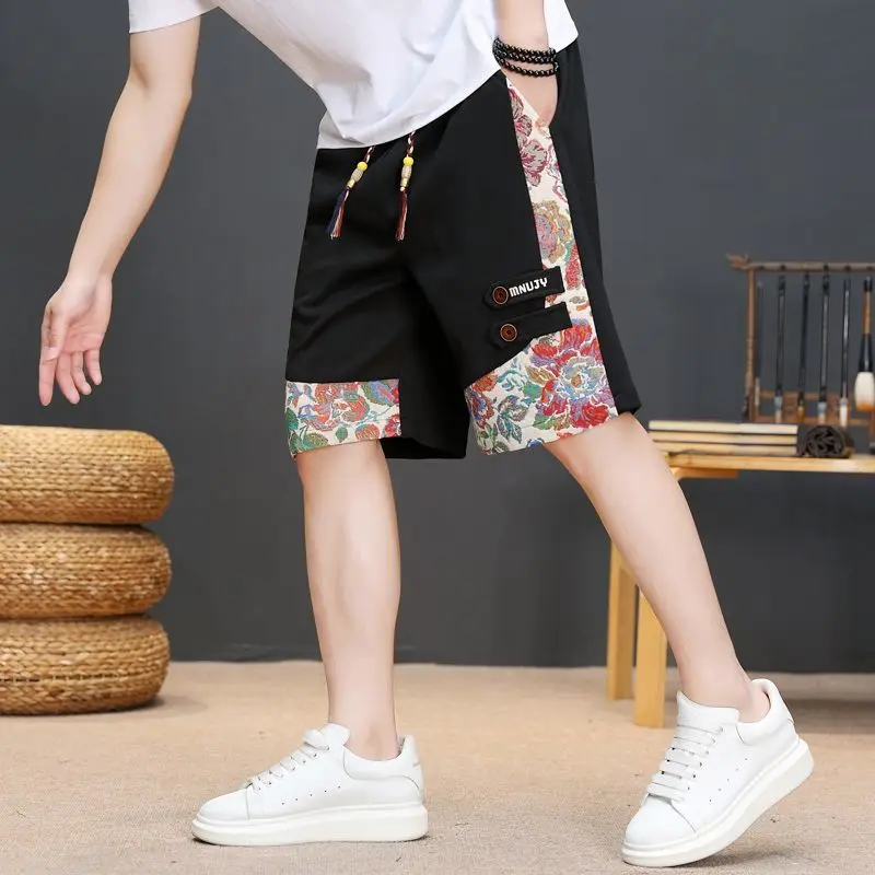 

Men's Summer Cargo Shorts Loose Fit Casual Workwear Pants Streetwear for Teenagers Hip Hop Mid Length Bottoms