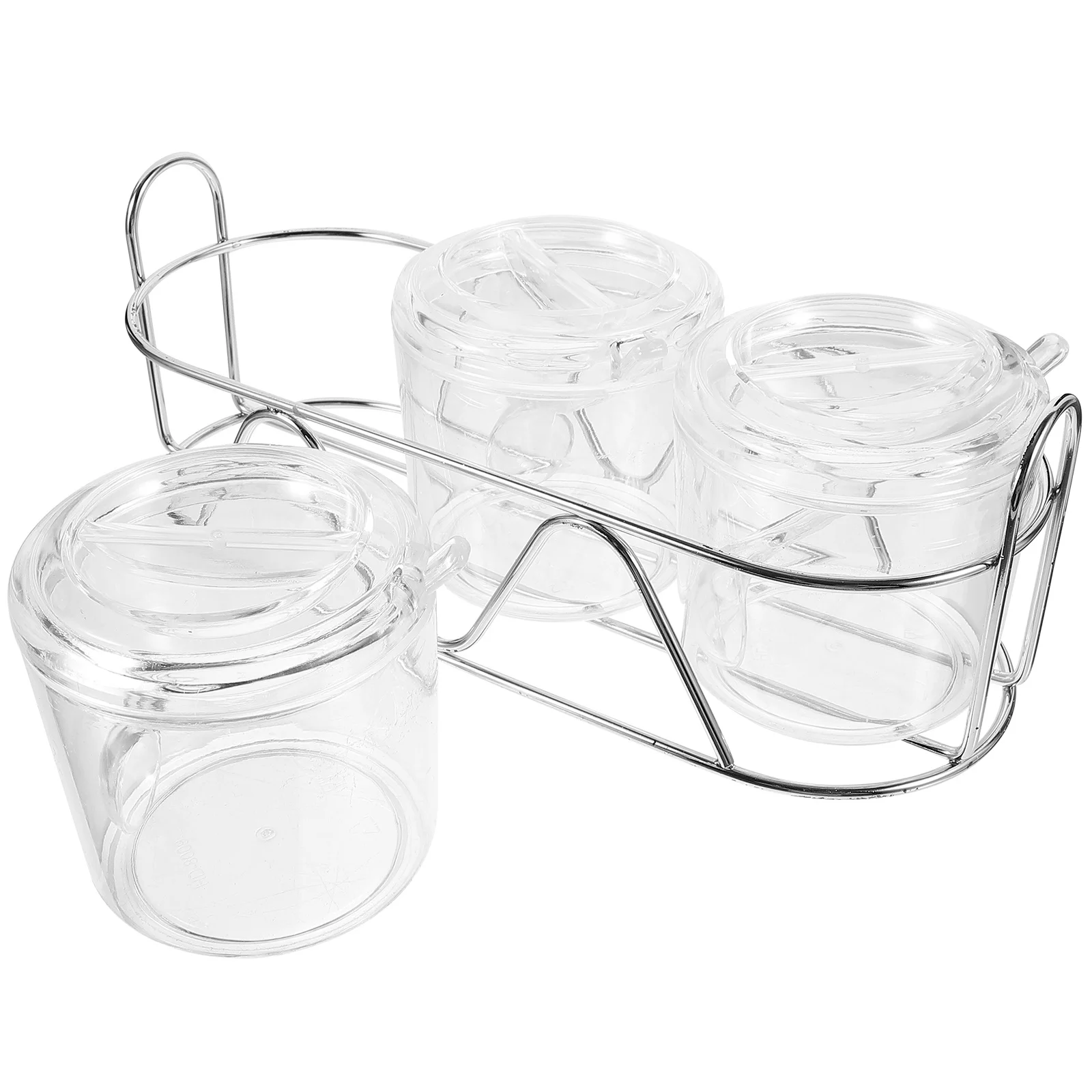Juego de tarros de condimentos acrílicos transparentes, suministros de cocina, caja de especias, dispensador de condimentos, herramienta de cocina ecológica, 1 Juego