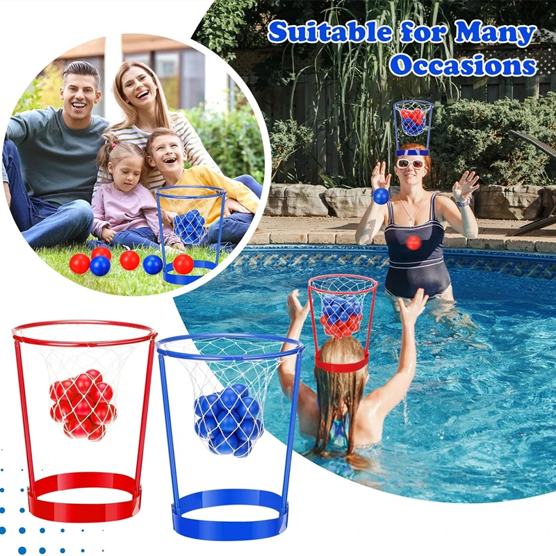 Outdoor  Headband Hoop  Basketball Party Game Set for Kids and Adults Carnival Game Adjustable Headband for Indoor Outdoor