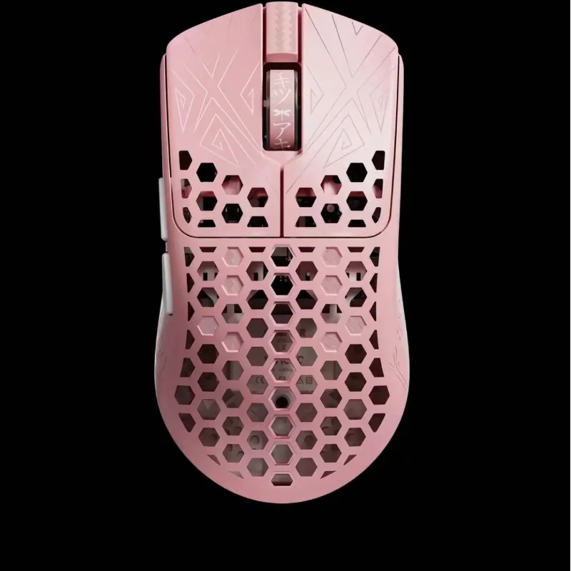 Vancer Akitsu Pink Carbon Fiber Wireless Gaming Mouse,40g Ultra Light 7 Buttons PAW3395 8K Polling Rate Mouse For Valorant PC