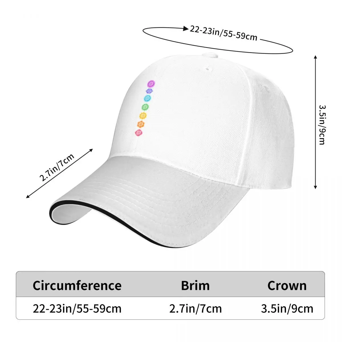 7 Chakras - Cosmic Energy Centers Gift For Boys A Baseball Cap Hat