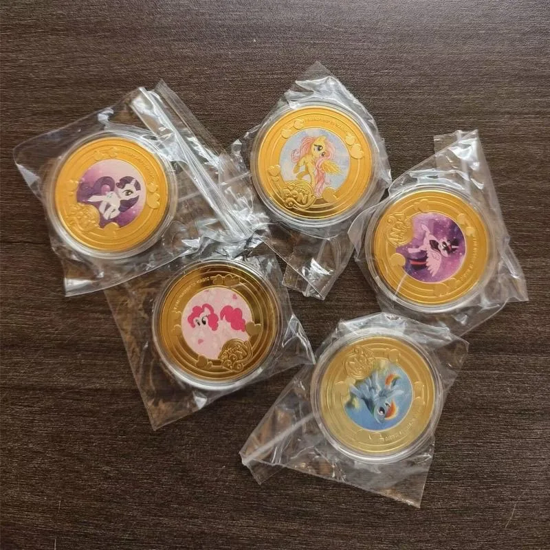 My Little Pony Rourou anime peripheral cartoon kawaii collectible coins commemorative coins creative birthday gifts wholesale