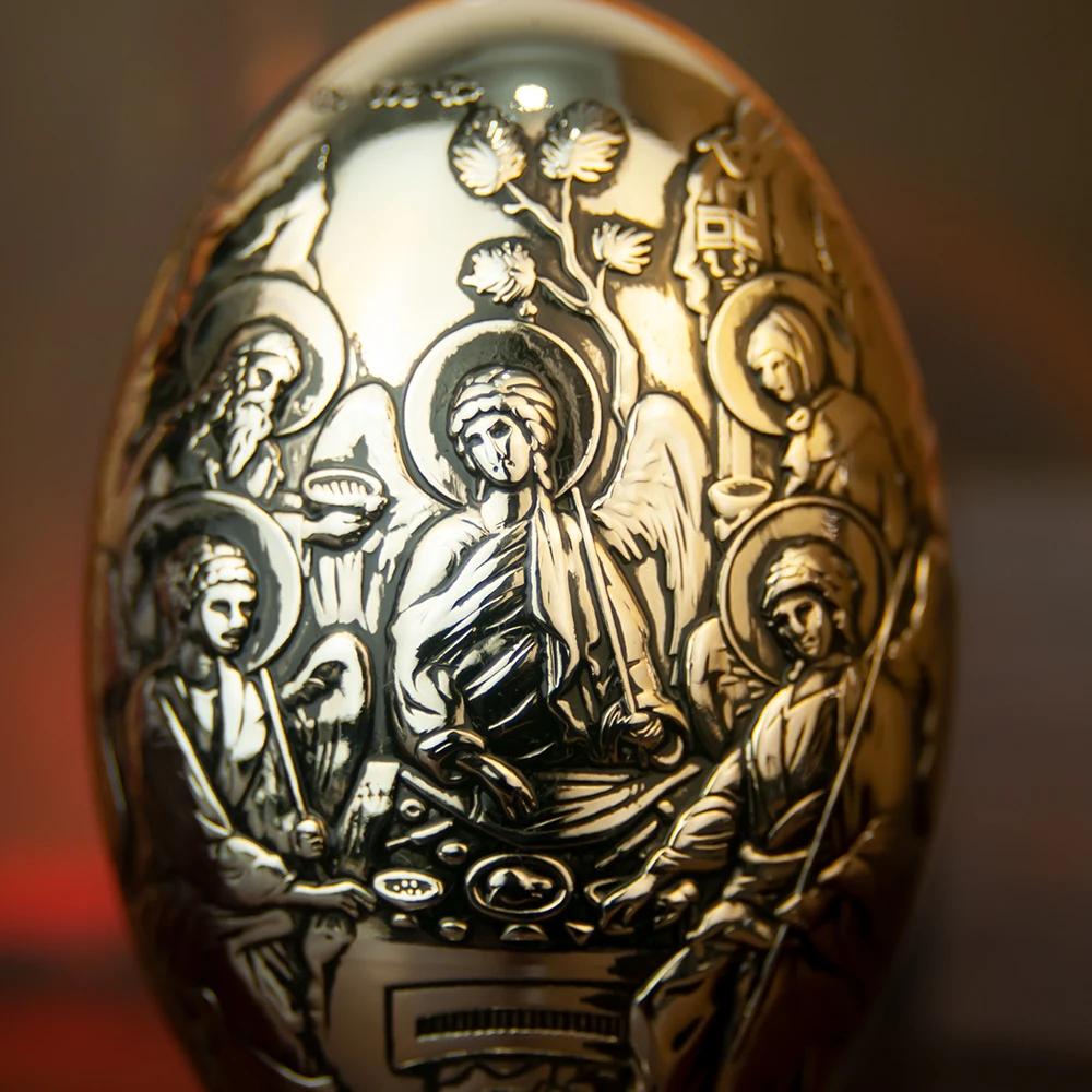HTISOK Orthodox Catholic Virgin Mary Statue Church Home Table Decoration Round Shape Decorations