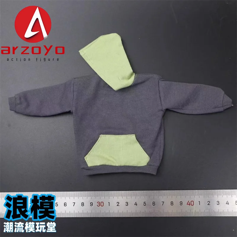 Sweat à capuche en jean pour homme, échelle 1/6, accessoires pour vêtements, modèle adapté à une figurine de soldat masculin de 12 pouces, poupées corporelles