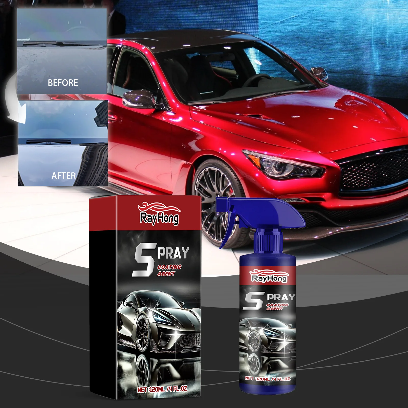 

Спрей для покрытия кузова автомобиля 120 мл - Защита и полировка краски, повышает блеск и устойчивость к царапинам, простое самостоятельное нанесение для всех цветов автомобилей