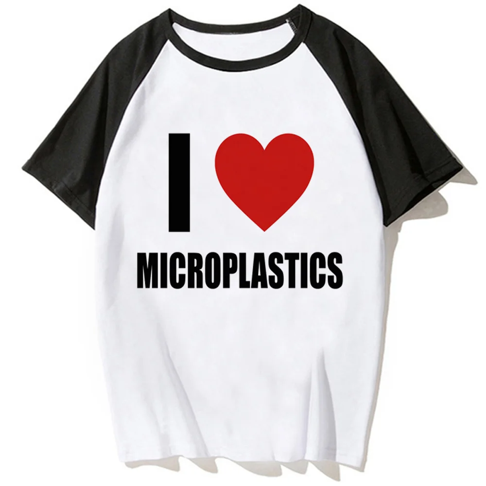 

i Love Microplastics tshirt women Japanese Y2K tshirt girl funny graphic harajuku clothes