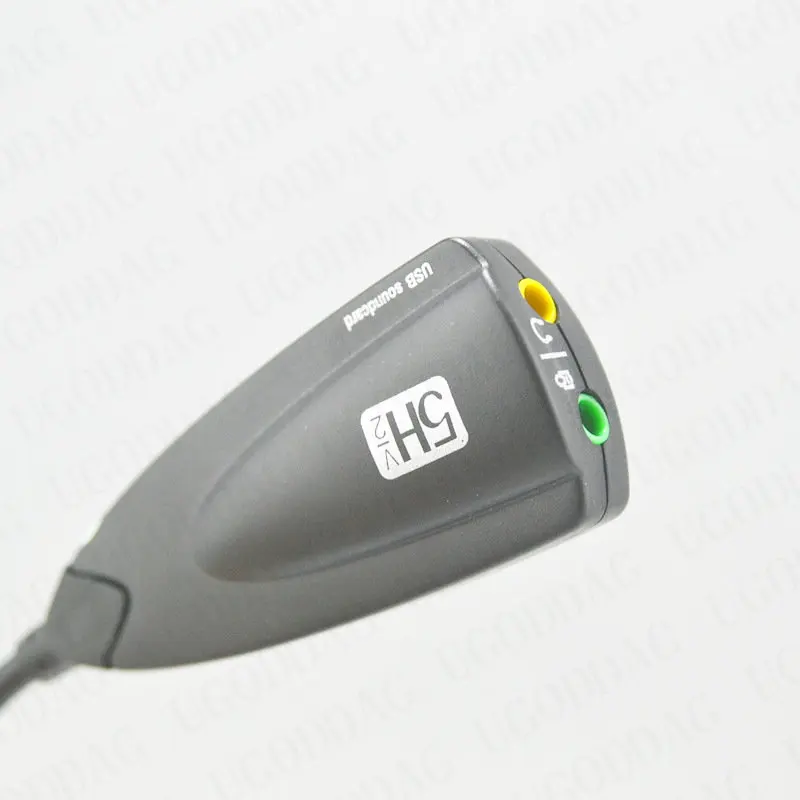 External USB Sound Card 7.1 Adapter 5HV2 USB to 3D CH Sound Antimagnetic Audio Headset Microphone 3.5mm Jack For Laptop PC