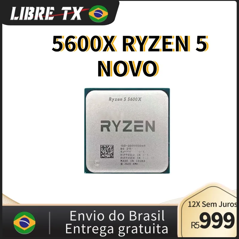 معالج LIBRETX Ryzen R5 5600X 5600 5700X AM4 / Placa Mãe B450M Estoque Brasil Frete Grátis