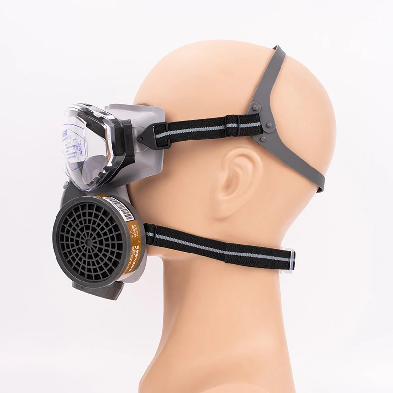 Respirador de media cara con gafas - proteccion polvo y bacterias - imagen 5