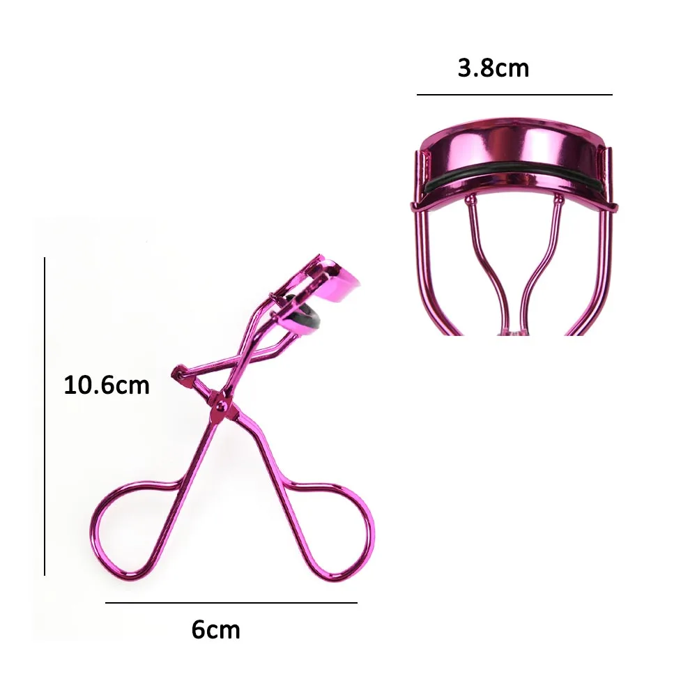 Multicolor Plating Eyelash Curler Portable Eyelashes Tweezer Curling Clip Stainless Steel Cosmetic Tool