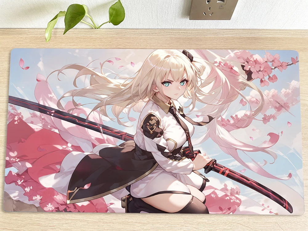 

YuGiOh Table Playmat Sky Striker Ace Raye TCG CCG Mat Trading Card Game Mat Mouse Pad Desk Gaming Play Mat Mousepad With Bag