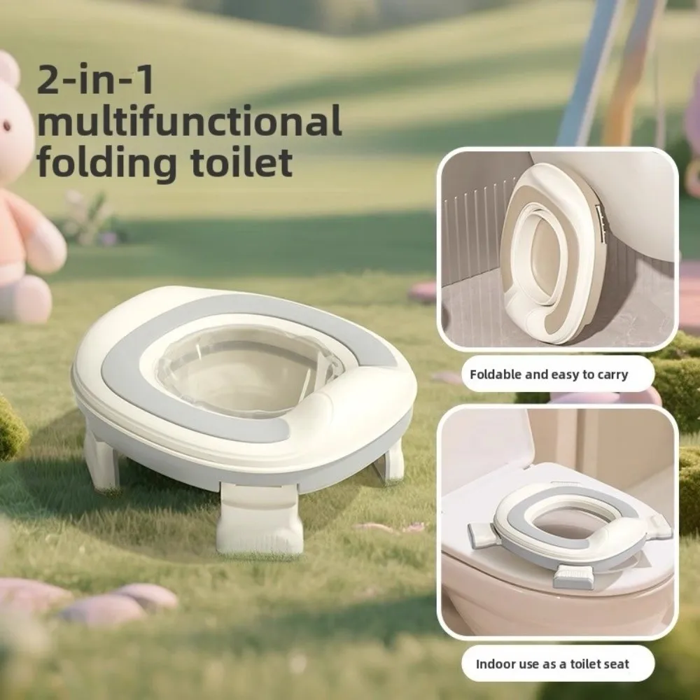 Faltbarer Kinder-Toilettensitz, leicht zu waschen, spritzwassergeschütztes Kinder-Urinal, rutschfest, Hilfstraining, Baby-Toilettensitz