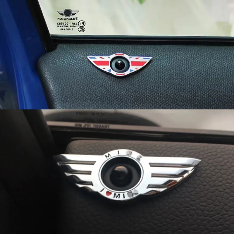 Autocollant d'insigne d'aile de serrure de goujon de porte, autocollant en métal, décoration de style britannique pour Mini Cooper F55, F54, F53, R50, R55, R56, R60, 1PC