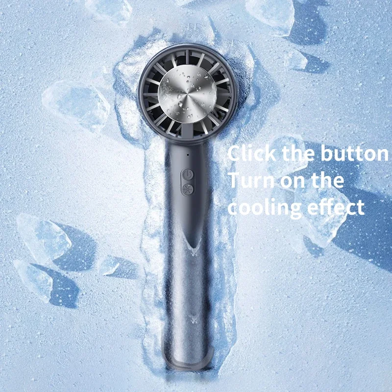 2024 جديد ترقية 2000mAh مبرد الهواء مروحة يدوية قابلة للشحن مروحة صغيرة مكيف هواء متنقل مروحة محمولة لمكتب الفتيات