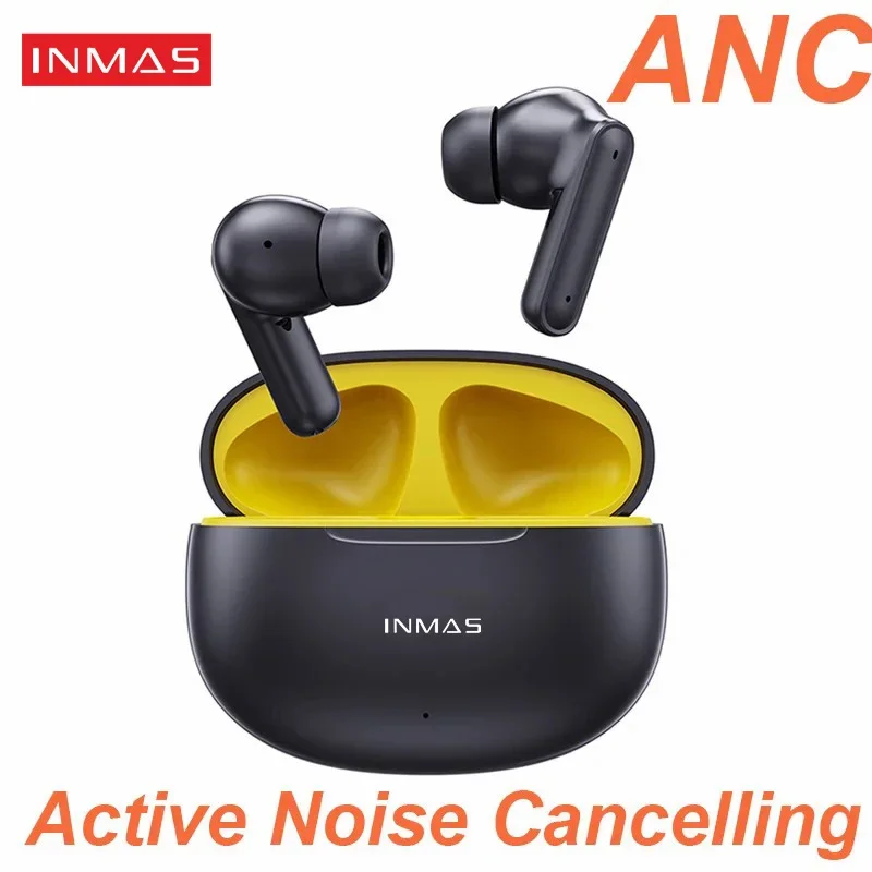 

INMAS T80S ANC TWS Bluetooth5.3 Earphone Wireless Active Noise Cancelling Headphones Stereo Sound Gaming Headset For Android iOS