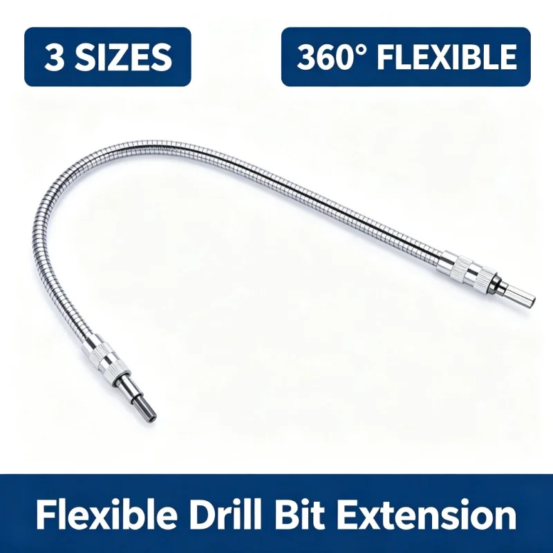 Flexible Drill Bit Extension, 360° Bendable Hex Shank Flexible Shaft,Screwdriver Holder for Power Drill Narrow Space Repair Tool