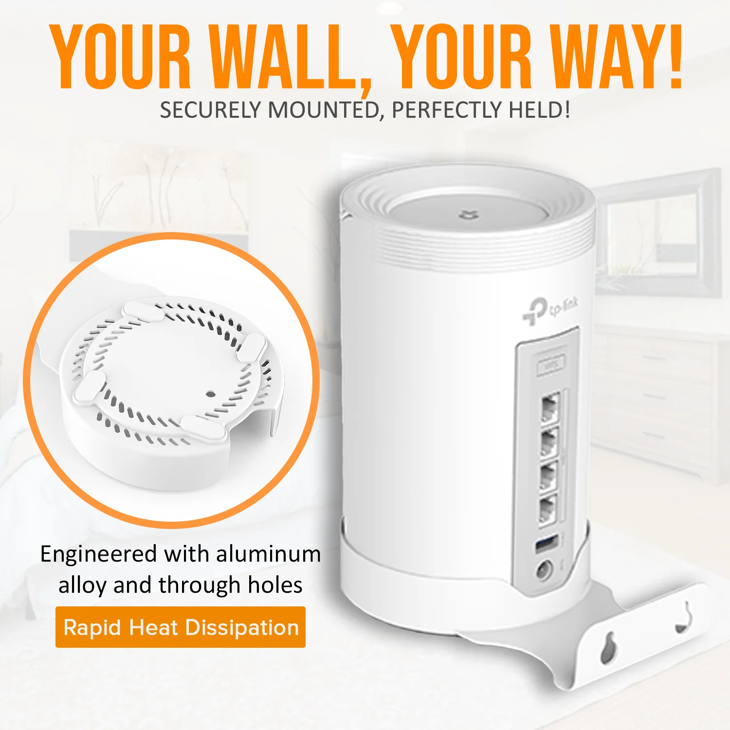 Bangcheer Wall Mount for TP-Link Deco BE75/BE77/BE85/BE95/BE65-5G/BE17000/BE22000/BE33000/BE9300 Whole Home Mesh WiFi 7 image 4