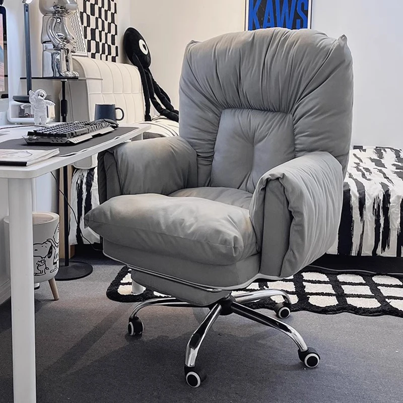 Office Chair Minimalism Wheels Rolling Footrest Lightweight Relaxing Save Space Office Chair Backrest Mobilya Library Furniture
