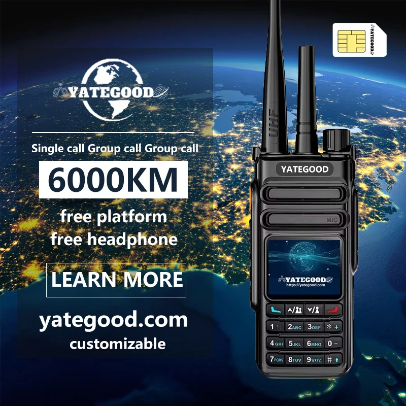 

YATEGOOD G888 GPS 5000KM zello walkie talkie long range global ptt 4G poc radio100km