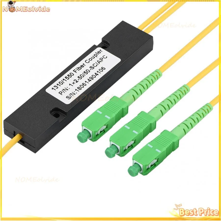 

5pcs SC APC 1X2 PLC Singlemode FBT Coupler Splitter SC/APC PLC Splitter Computer Cable Sleeve