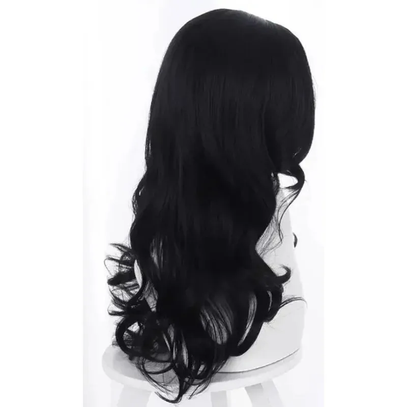 New Anime Witch Yennefer of Vengerberg 60cm Long Black Wavy Wig Women Role Play Black Hair Cosplay Wavy Wig VCGB5T2025