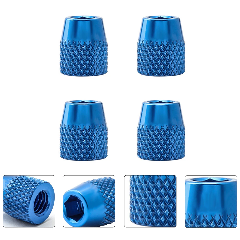 

4 Pcs Bike Accessories Brake Block Fixing Nut Blocks Nuts and Bolt for Bicycle Blue