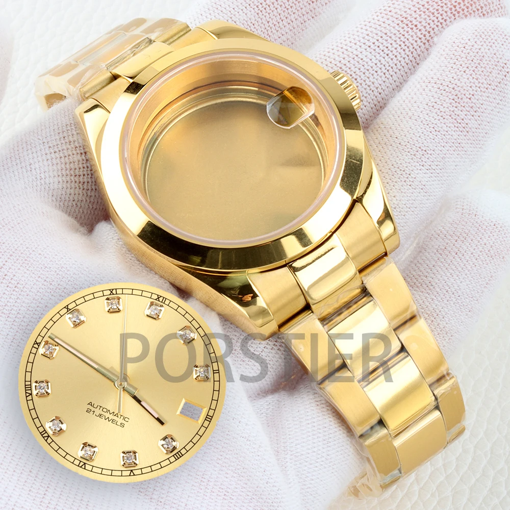 

Корпус часов 36/39 мм, сапфировое стекло, полированный браслет Oyster, 28,5 мм, зеленый светящийся циферблат, стрелки для механизма Seiko DATEJUST NH35 NH36.