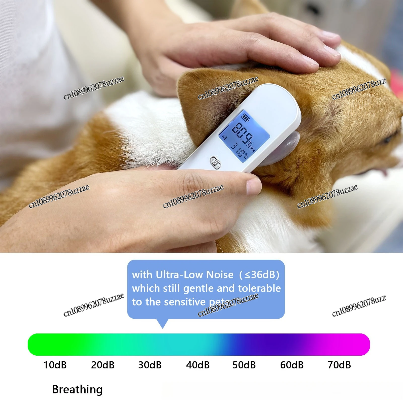 Pet Dry Ear Treasure Dry Ear Device Pet Ear Smart Temperature and Humidity Detector