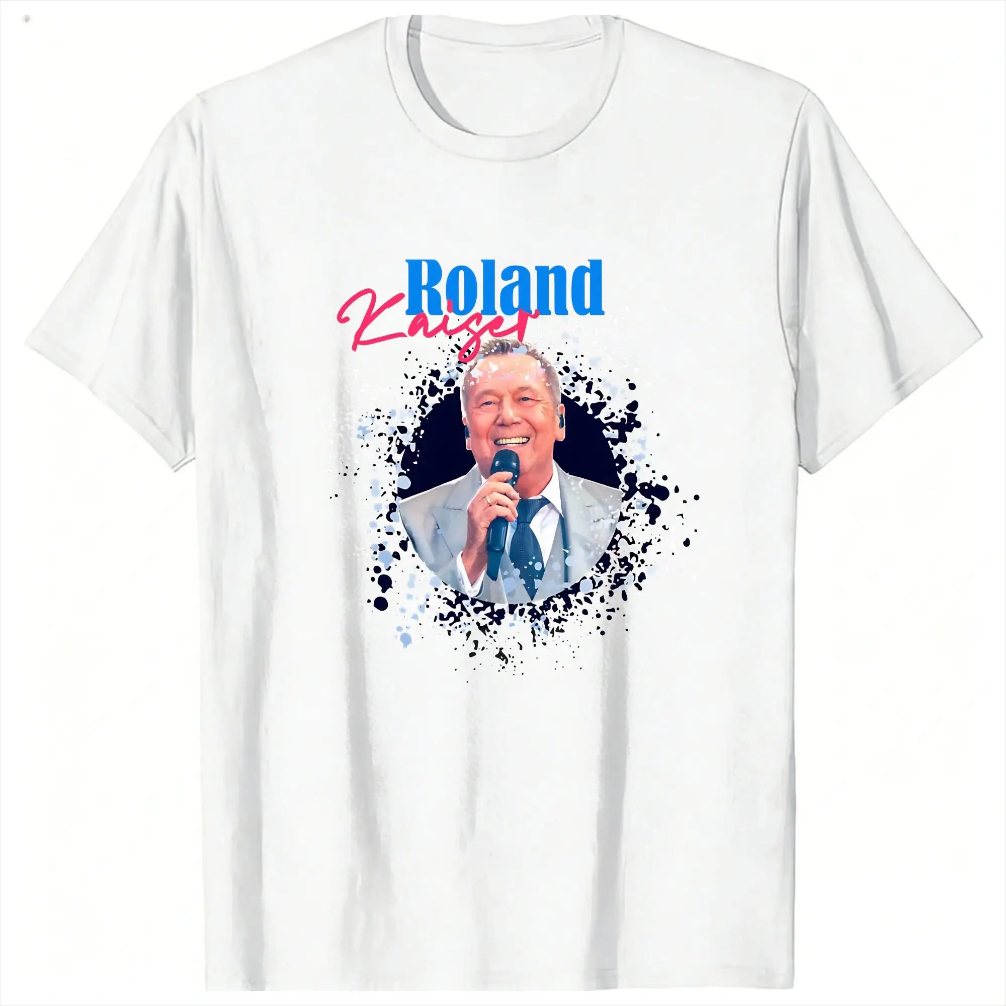 Funny roland kaiser eurovisions 2026 T-Shirts Men Crewneck Pure Cotton T Shirt  Short Sleeve Tee Shirt Birthday Gift Clothes