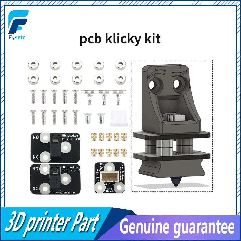 

FYSETC PCB Klicky Probe Kit Z Auto Leveling Kits for Voron Klicky Kit Auto D2F-01/D2F-01L/D2HW-A201D Impressora 3D Printer Parts