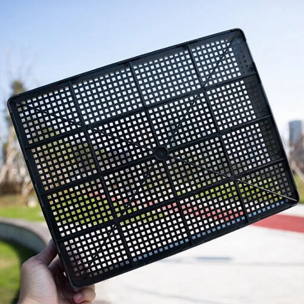 4 Black PP Drainage Mesh Trays 30x37x7.5cm for Soil Blocking For Microgreens Wheatgrass Herbs Cacti and Small Plant Transport