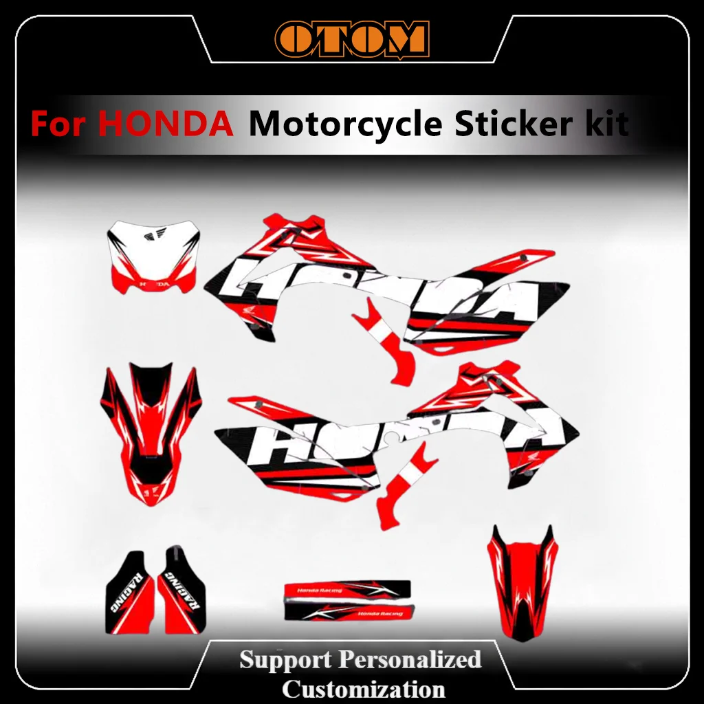 

for HONDA Customize Motorcycle Full Graphics Decals CRF250R 2014-2017 CRF450R 2013-2016 Glossy Sticker Kit