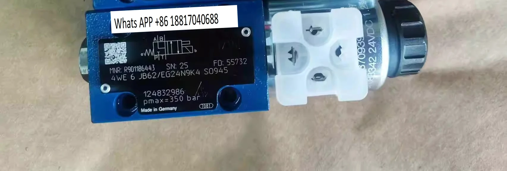 

R901186443 Solenoid valve 4WE6JB62/EG24N9K4 SO945 imported 4WE6JBA01-24DG/N