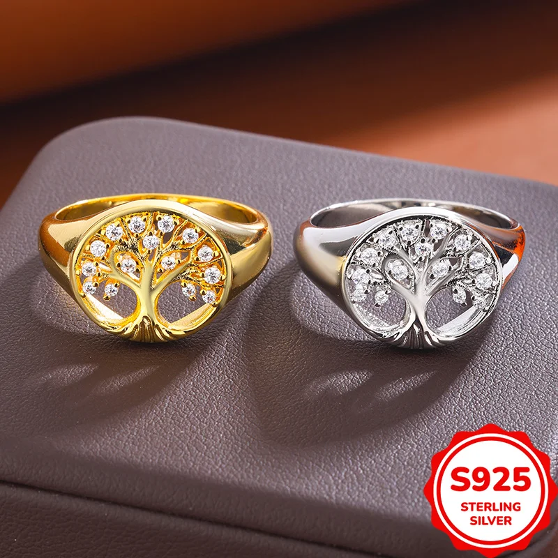

Genuine and Versatile Genuine S925 Silver Hollow Exquisite Branch Zircon Women's Ring with Elegant Personality