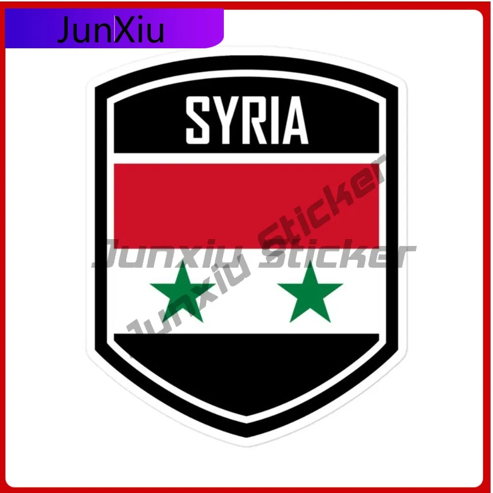 

Syria Flag Emblem High Creative Unique Quality Waterproof Vinyl Decal Anti UV Shield and Sunproof for Rally Racing Car