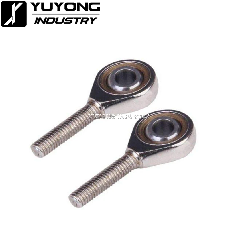 2PCS/Lot 5-12mm Male Oscillating Bearing Right Thread Fish Eye Rod End Joint Bearing Machine Ball Bearing