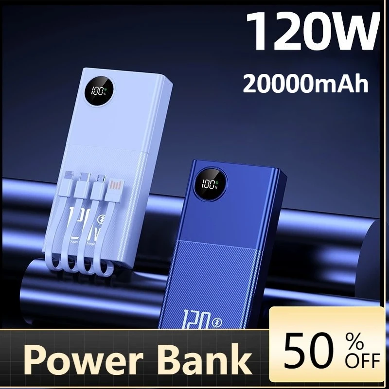 

120W 20000mah Powerbank for Huanwei Samsung Xiaomi IPhone Power Bank Wireless battery bank
