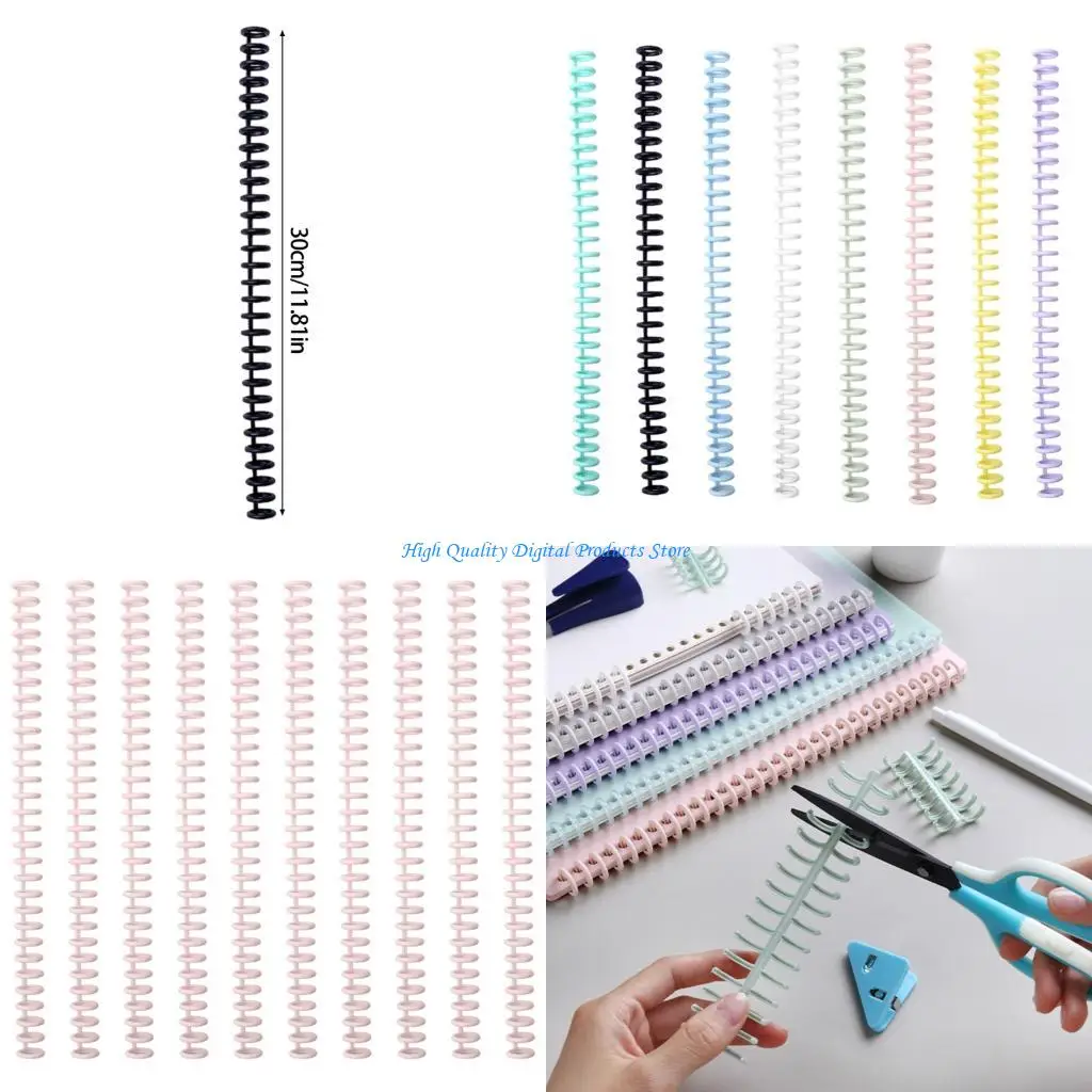 

U2JE 10 Pcs Plastic Binder Combs and Spines Comb Binding Spines Easy to Open