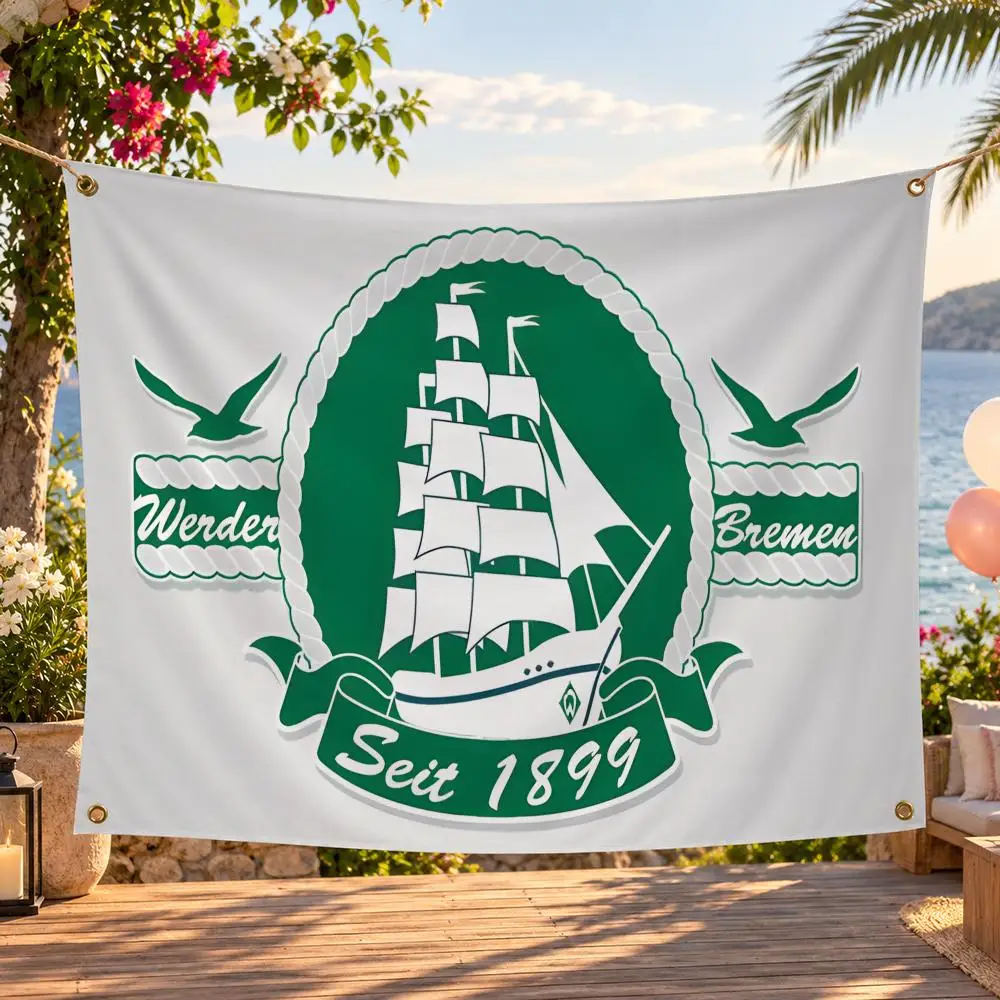 Football Club SV Werder Bremen Flags Minimalist Fabric Banner Flags Garden Shop Bedroom Festival Birthday Wall Decor