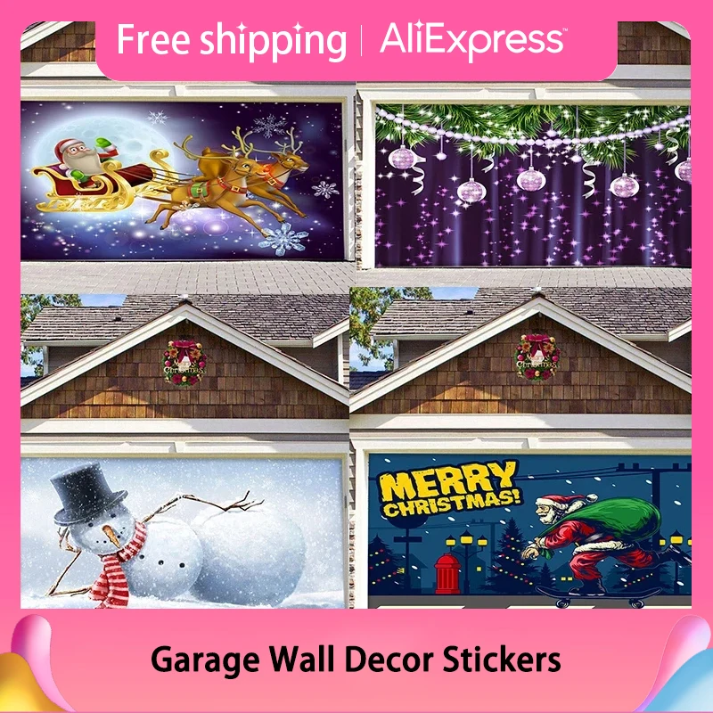 

Banner Christmas Halloween Holiday Decoration 3D Decor Wall Papers for Living Room Door Club Garage Wall Decor Stickers