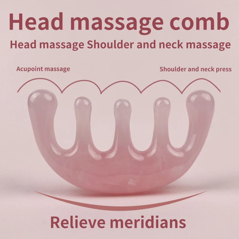 

1pc five-tooth meridian massage special hair massage meridian tool portable practical head massage comb home