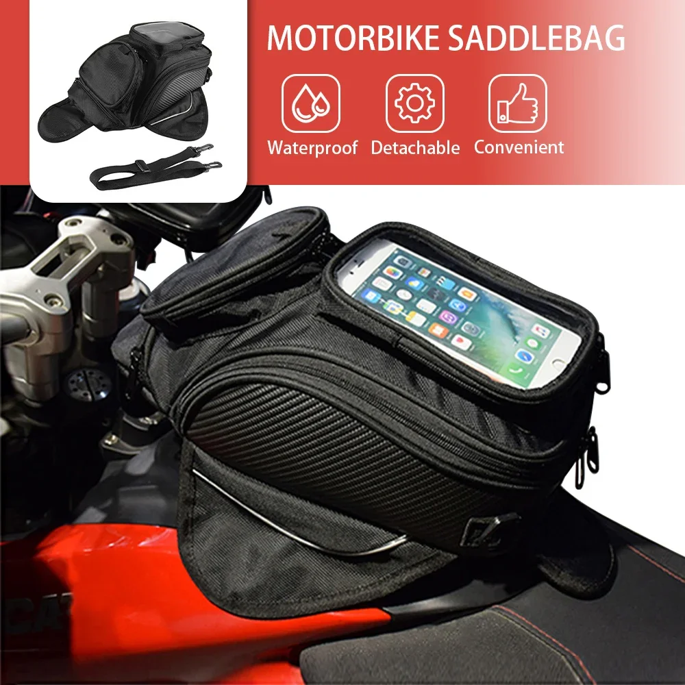 7inch Motorcycle Touch Screen Tranparent Waist Bag Cycling Navigation Bag Waterproof Storage Bag Oxford Luggage Tool Bag