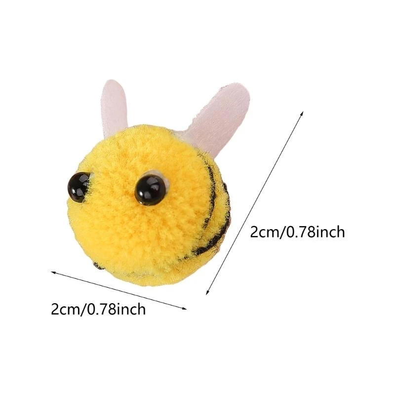 F92b 50pcs صغيرة من النحل كرات حرفية flumbledes للملحقات المجوهرات الحرف الفنية ملحقات الأطفال دش ديكور
