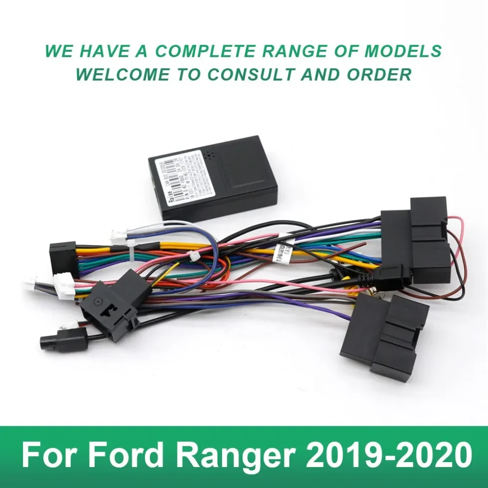 Car Audio 16PIN Android Power Cable Adapter With Canbus Box For Ford Ranger 2019-2020 Ranger MP5 DVD Power Wiring Harness