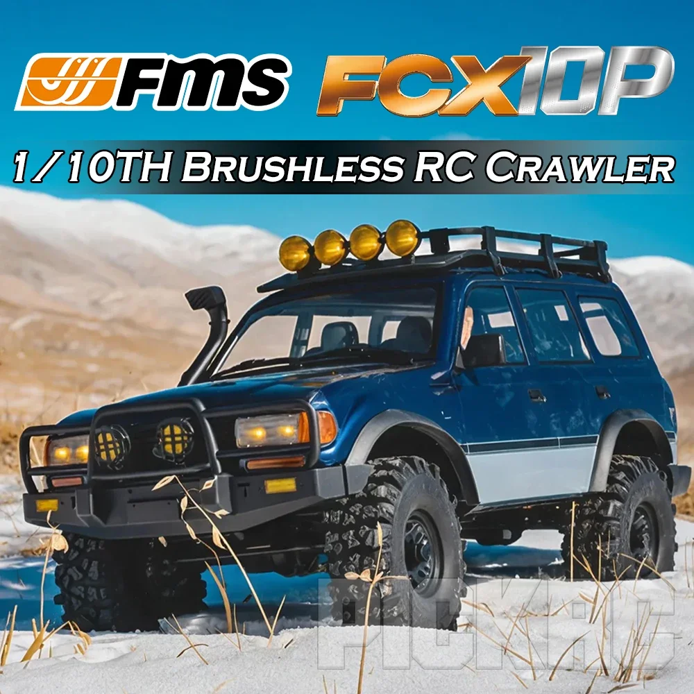 FMS FCX10 LC80 PRO Land Cruiser Brushless RC Crawler 1/10 Remote Control Model Car Off-Road RTR 4WD Adult Children's Toys