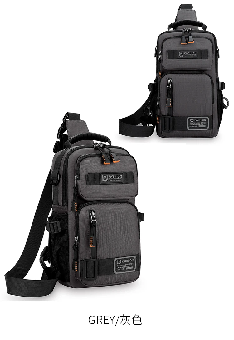 Mode männer Taille Packs Brust Tasche Hohe Qualität Oxford Umhängetaschen Für Männer Mode Lässig Männer Tasche Handtasche Männlichen Brust pack – Detail 28
