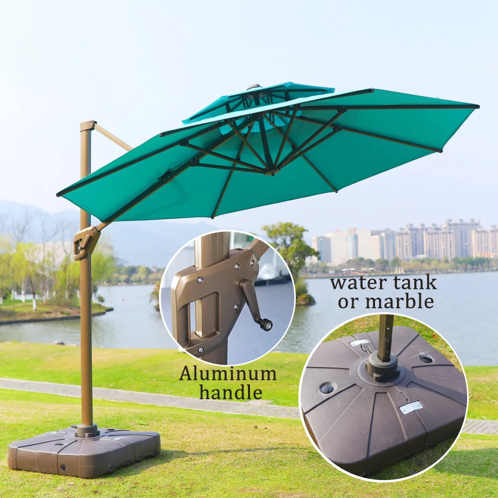 

High Quality 3m Custom Wholesale Roman Umbrella Factory Hot Sell Patio Courtyard Parasol for Pool Hotel Wedding